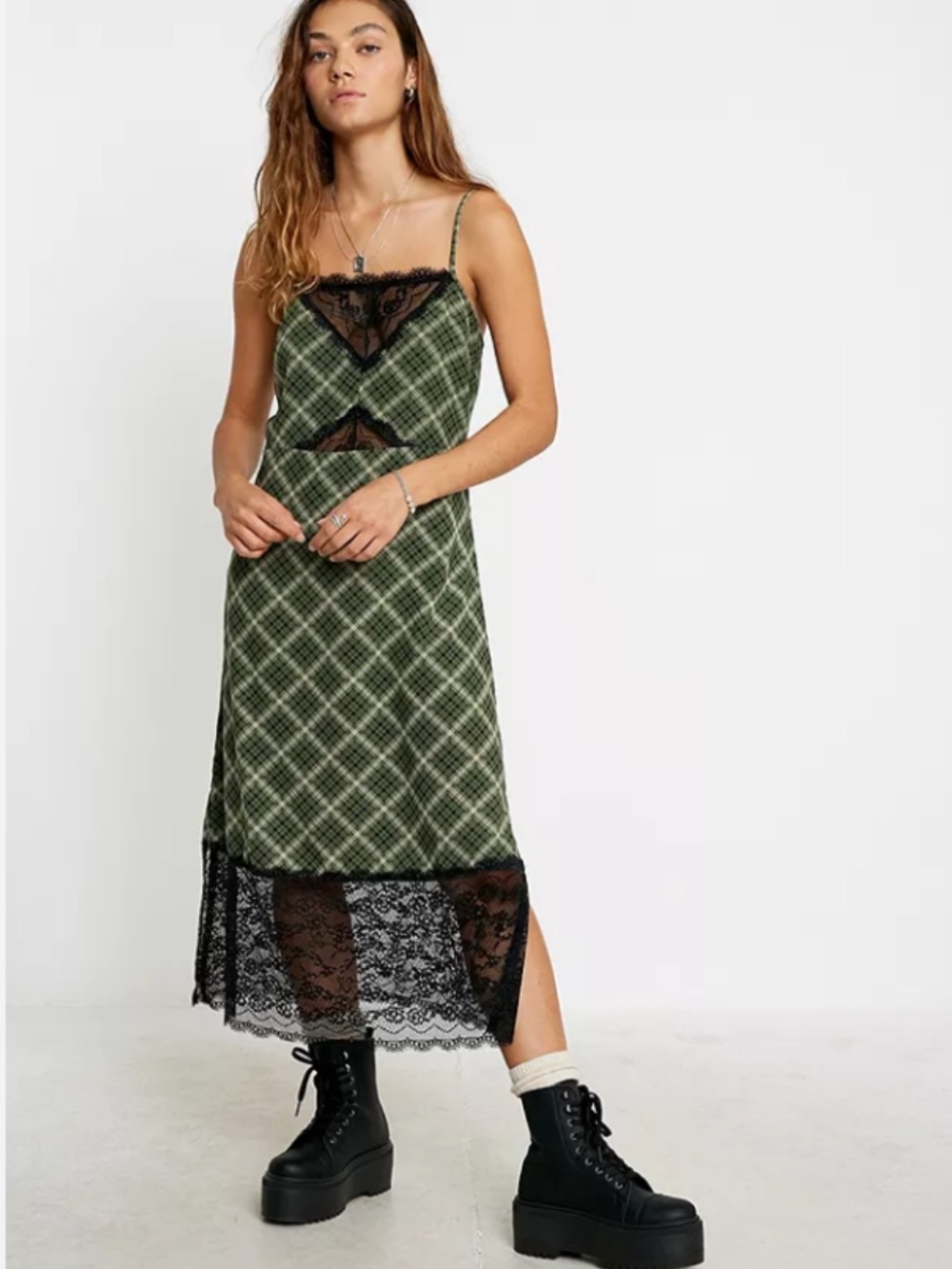 Urban Outfitters Memphis Plaid Slip Dress 👗